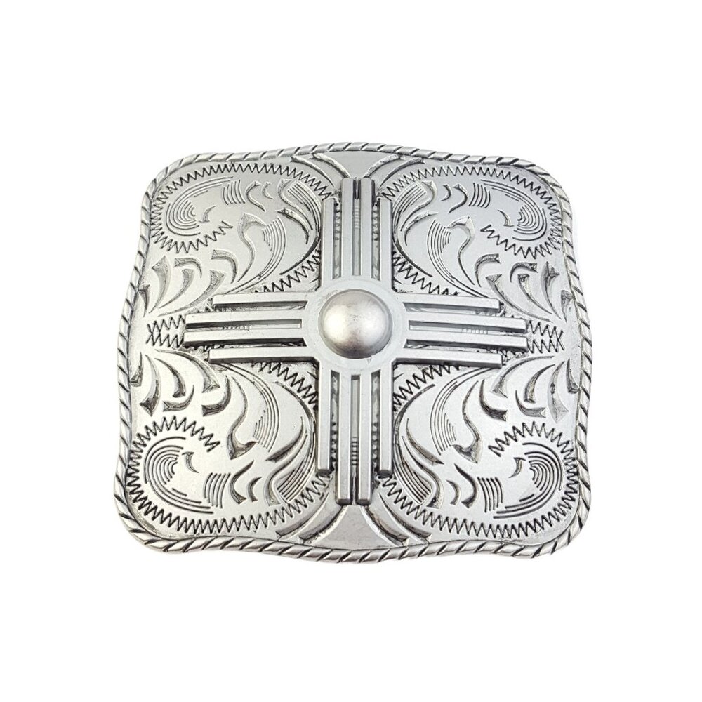 Buckle: Western Silver Square Shape Buckle